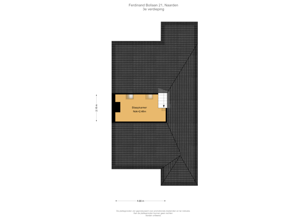 Bekijk plattegrond van 3e verdieping van Ferdinand Bollaan 21