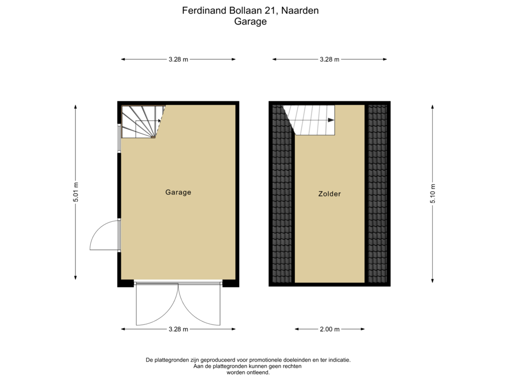 Bekijk plattegrond van Garage van Ferdinand Bollaan 21