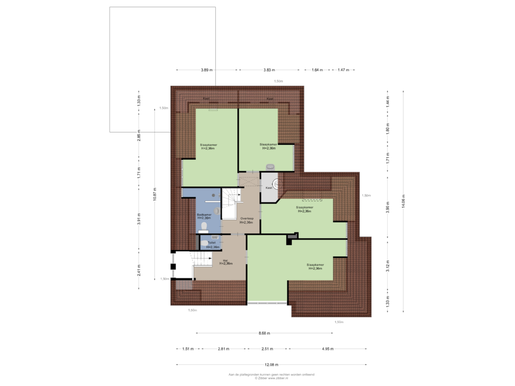 Bekijk plattegrond van Eerste Verdieping van Het Ham 20