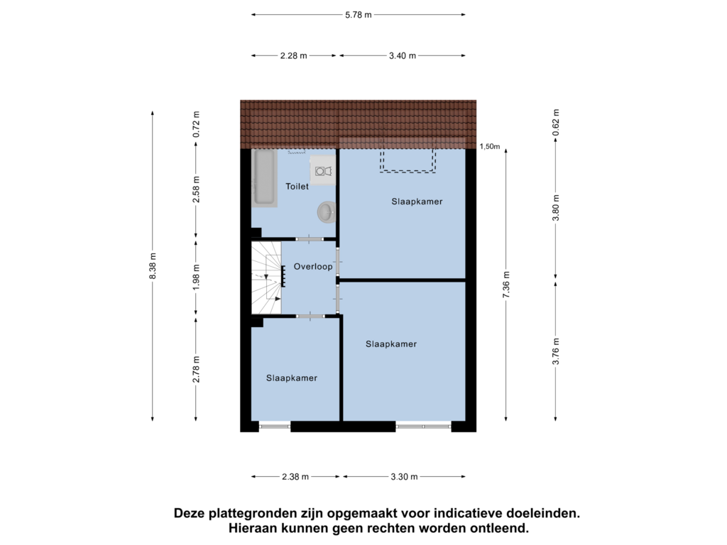 Bekijk plattegrond van Eerste Verdieping van Venraystraat 33