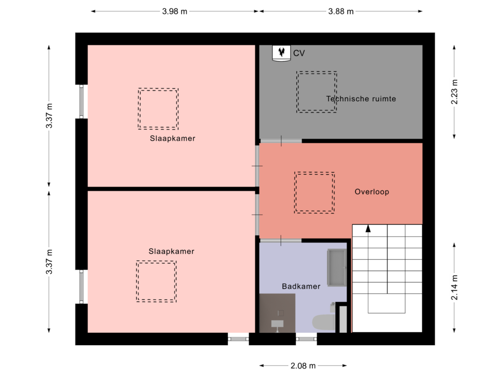 Bekijk plattegrond van 2e van Heukelstraat 39