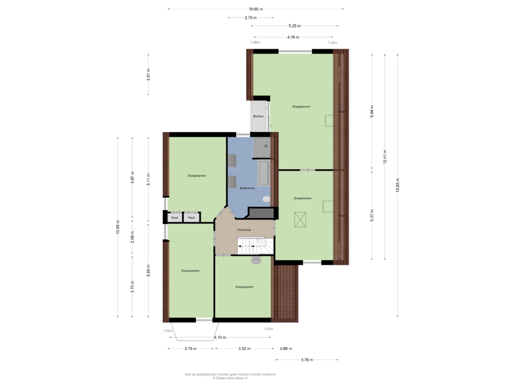 Bekijk plattegrond van Eerste verdieping van Eemstraat 3