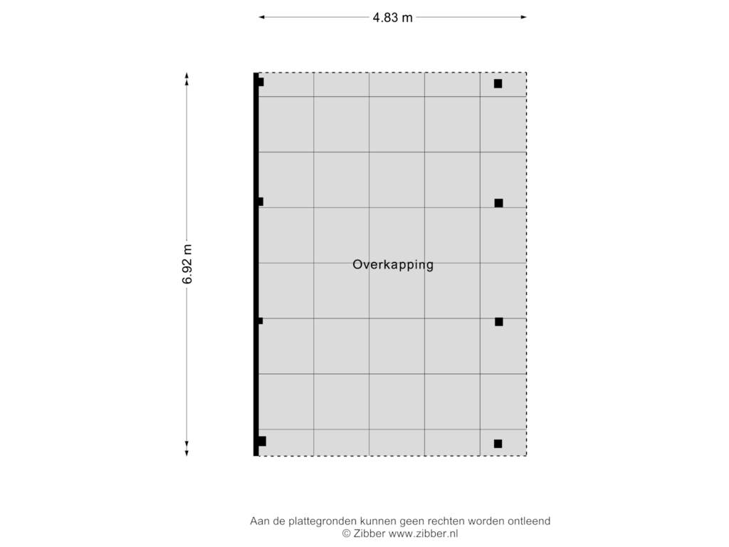 Bekijk plattegrond van Overkapping van Eemstraat 3