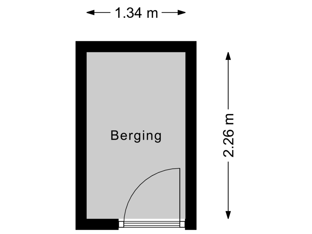 Bekijk plattegrond van Berging van Van Nijenrodeweg 445