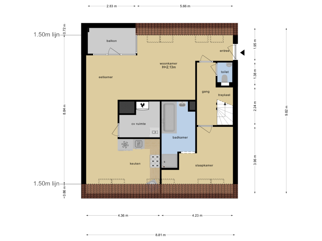 Bekijk plattegrond van Begane Grond van Kruitschip 26