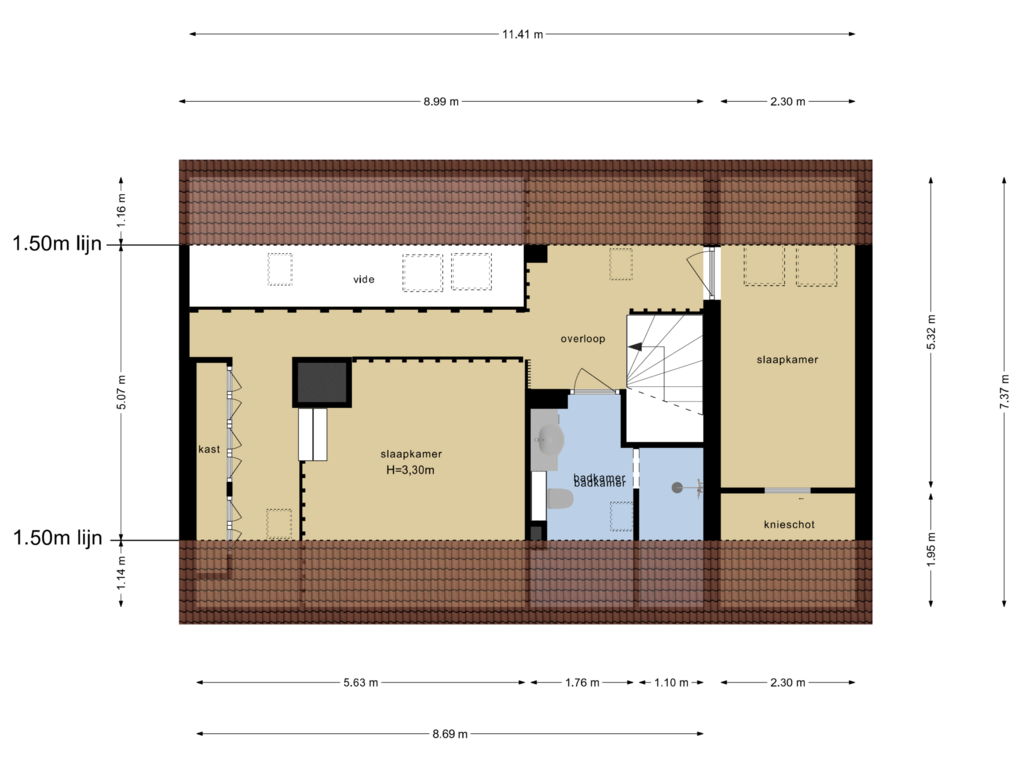 Bekijk plattegrond van Eerste Verdieping van Kruitschip 26