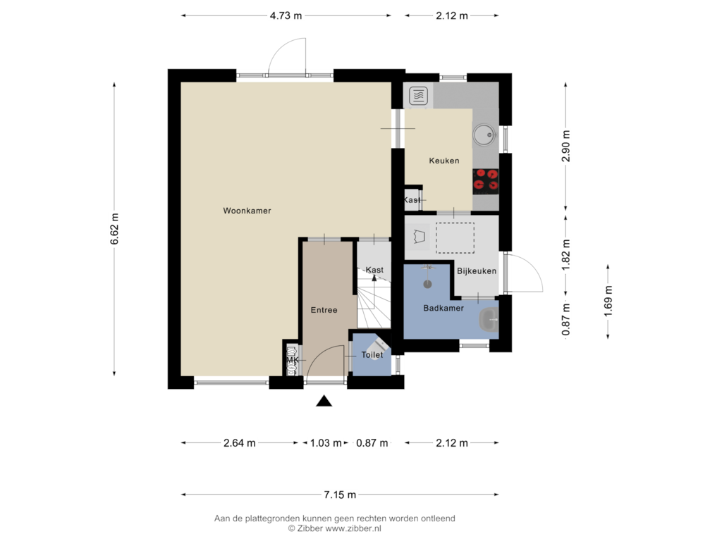 Bekijk plattegrond van Begane Grond van Spinnersweg 9