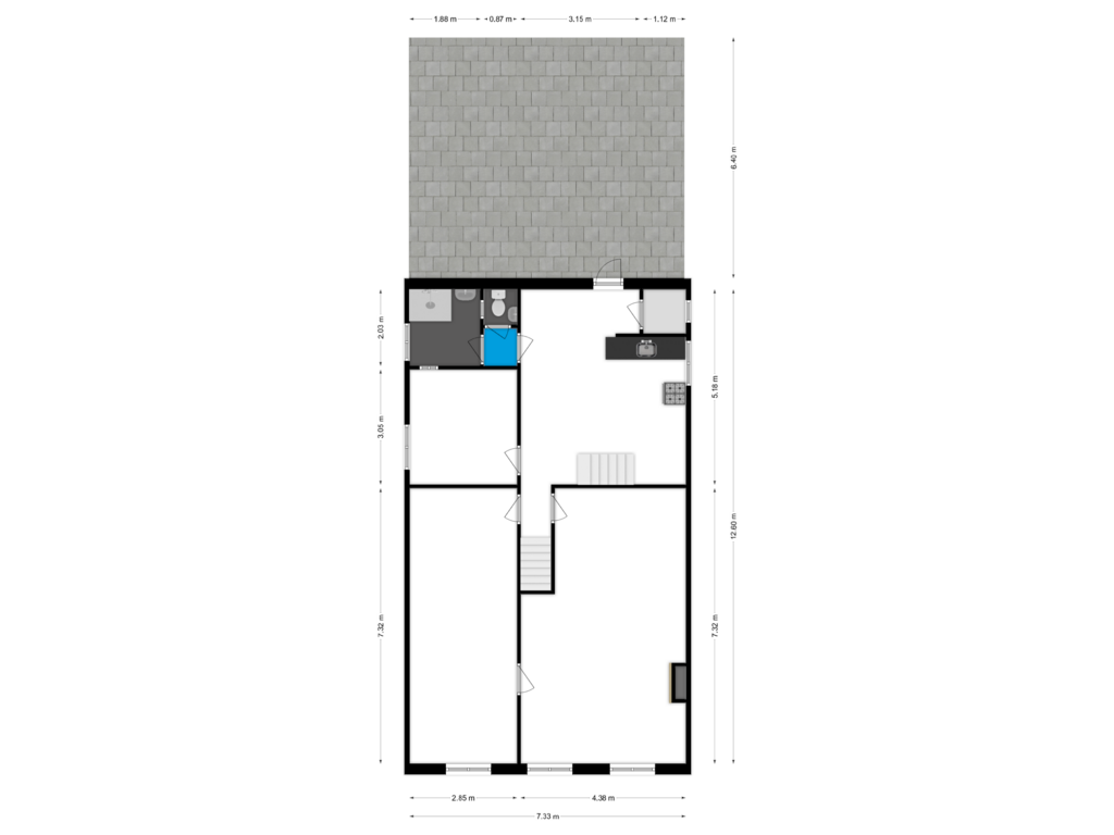 Bekijk plattegrond van Eerste verdieping Boschstraat 91 A van Boschstraat 91