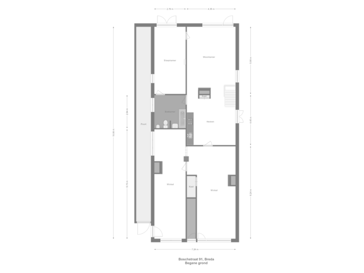 Begane grond Boschstraat 91