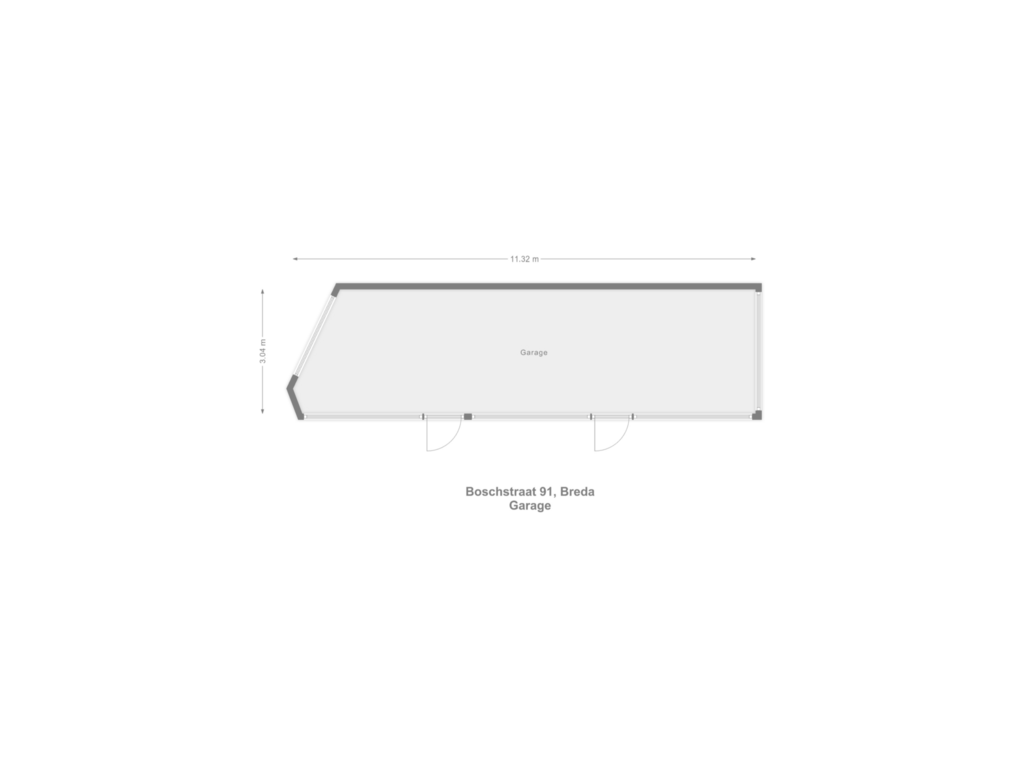 Bekijk plattegrond van Garage van Boschstraat 91