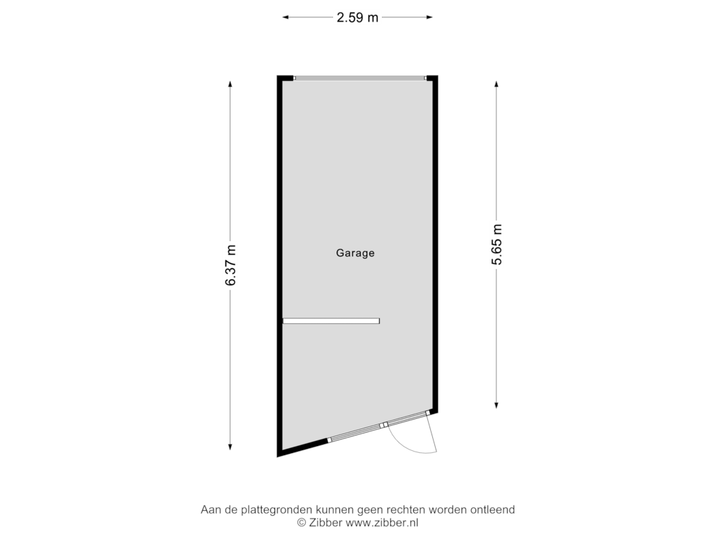 Bekijk plattegrond van Garage van Breemarsweg 621