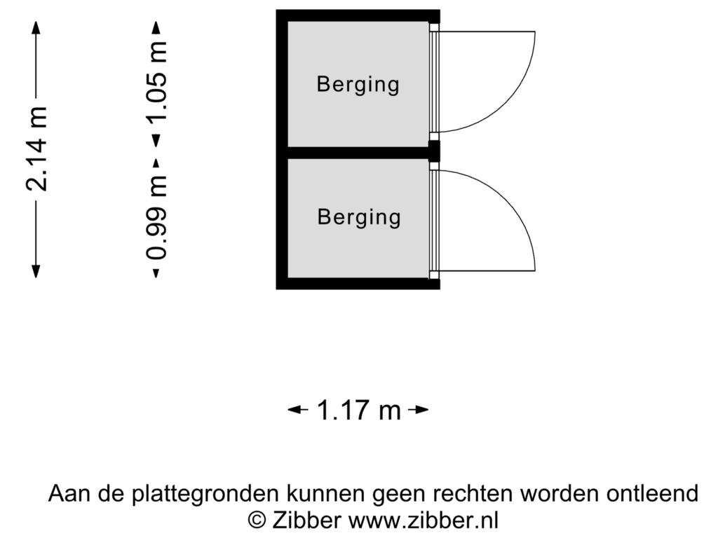 Bekijk plattegrond van Berging van Breemarsweg 621