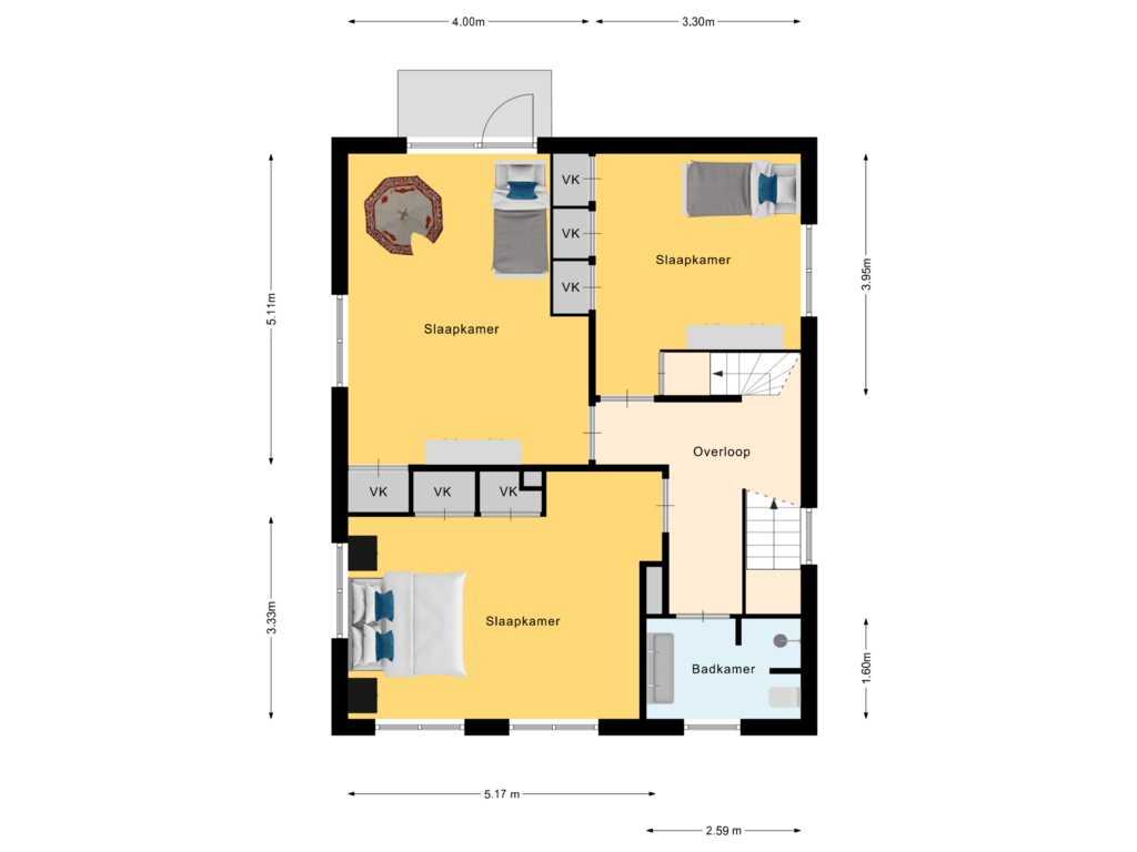 Bekijk plattegrond van 1e Verdieping van Beatrixstraat 10