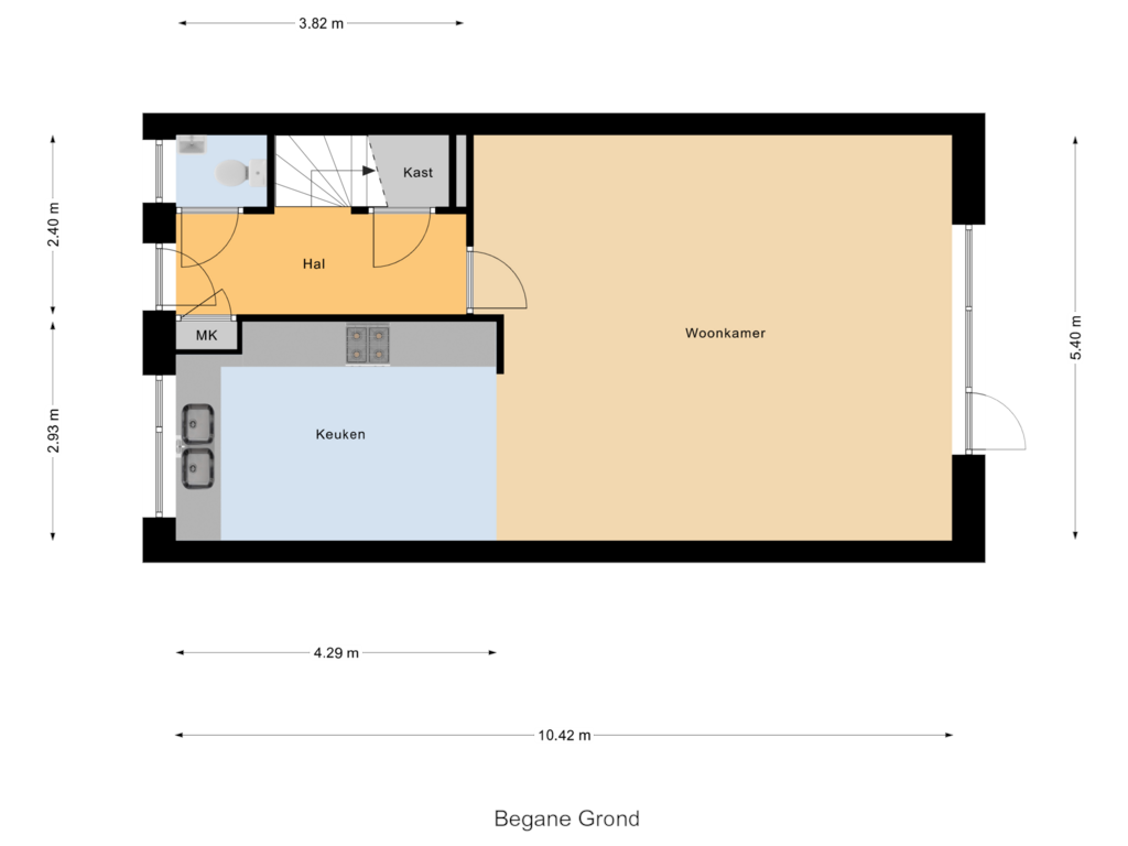 Bekijk plattegrond van Begane Grond van Tarwelaan 18