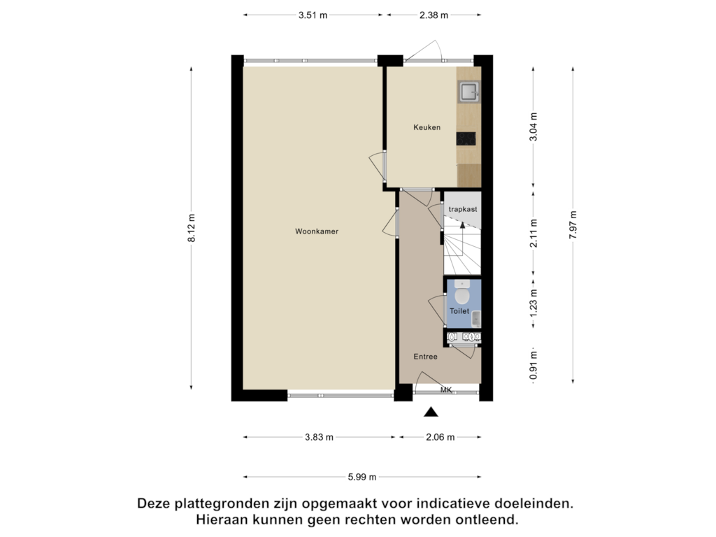 Bekijk plattegrond van Begane Grond van Deken Baekersstraat 47