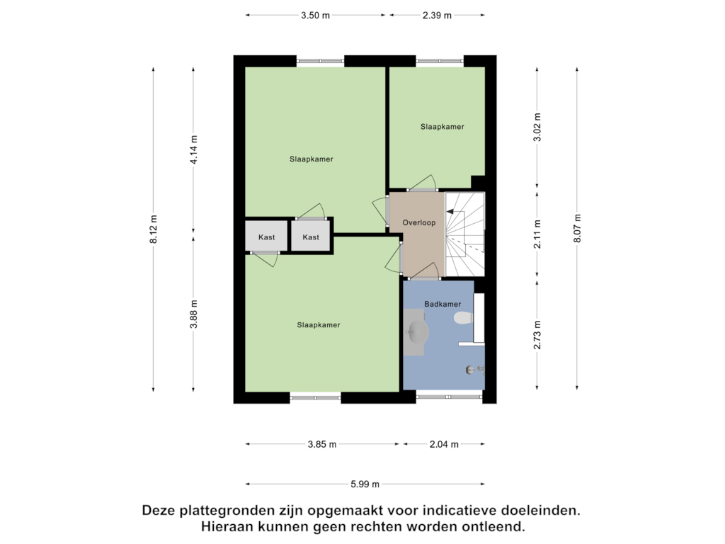 Bekijk plattegrond van Eerste Verdieping van Deken Baekersstraat 47