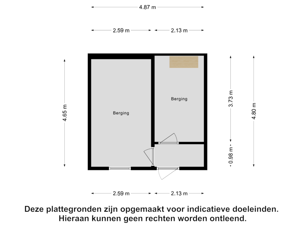 Bekijk plattegrond van Berging van Deken Baekersstraat 47