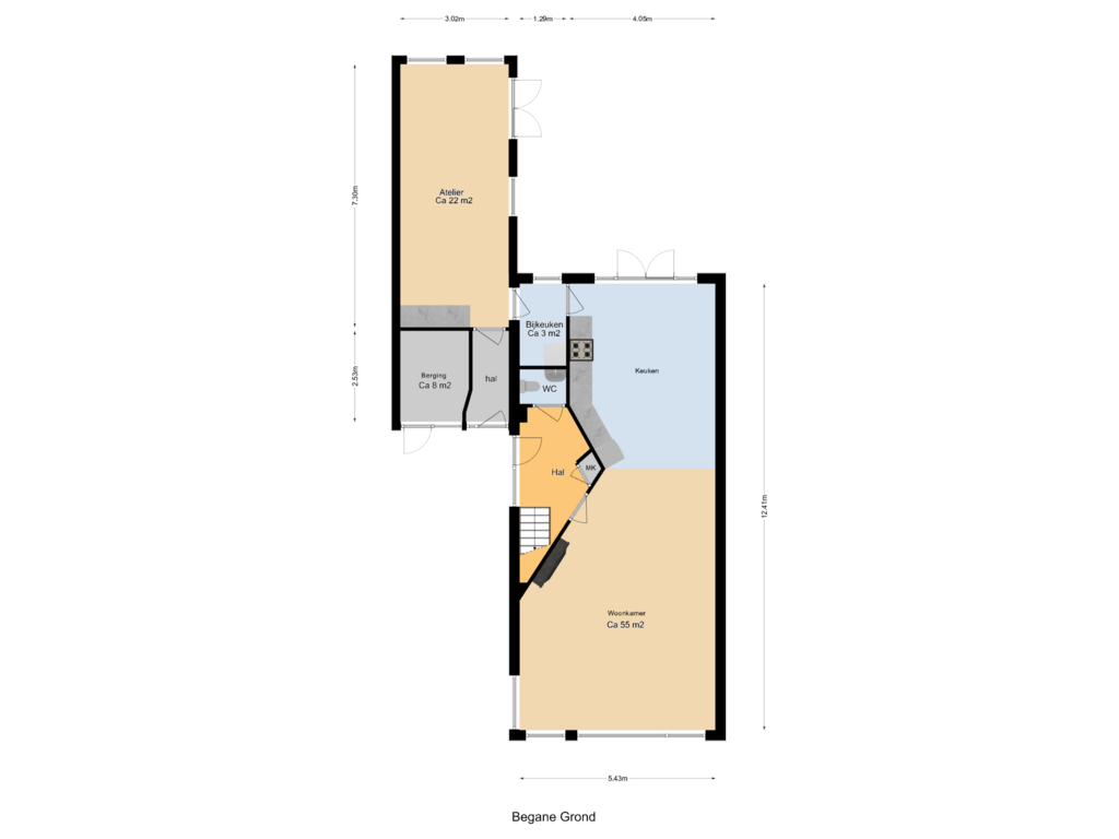 View floorplan of Begane Grond of Sonatestraat 13