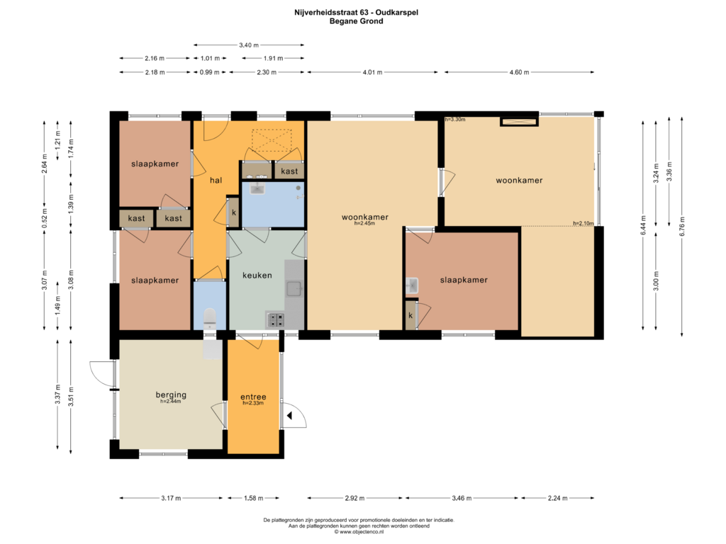 Bekijk plattegrond van BEGANE GROND van Nijverheidsstraat 63