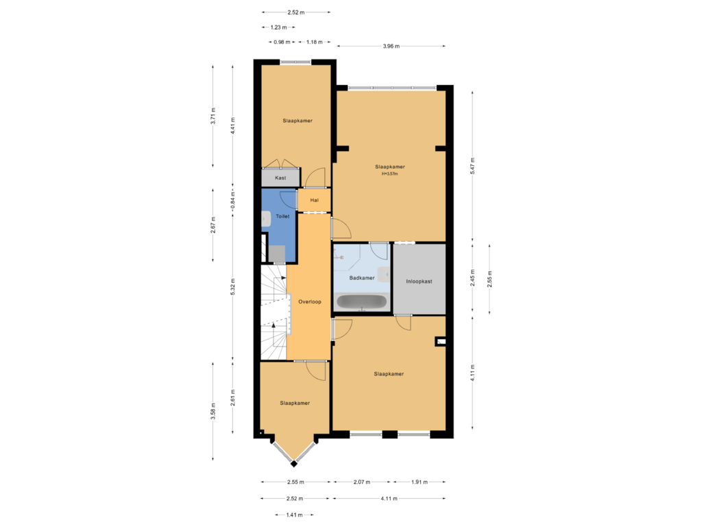 Bekijk plattegrond van 1e Verdieping van Van Lennepweg 6