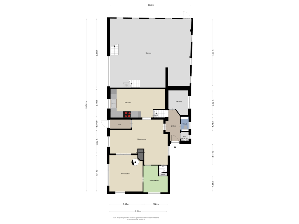 Bekijk plattegrond van Begane Grond van Oudendijk 80