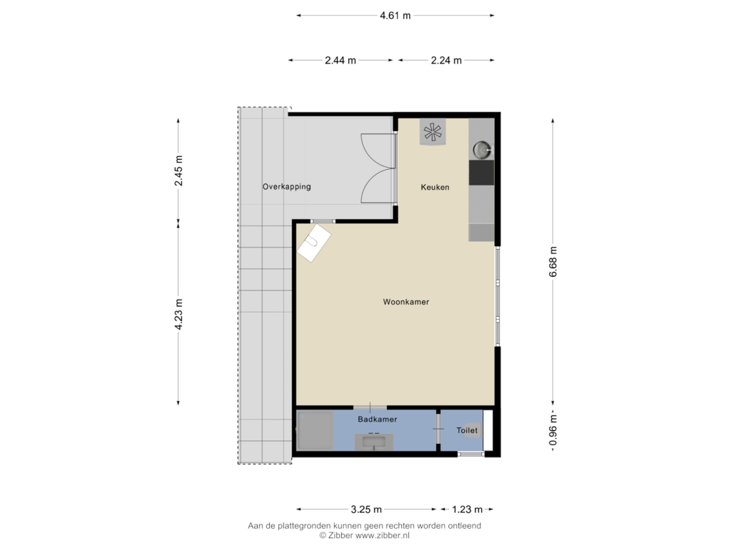 Bekijk plattegrond van Gastenverblijf van Oudendijk 80