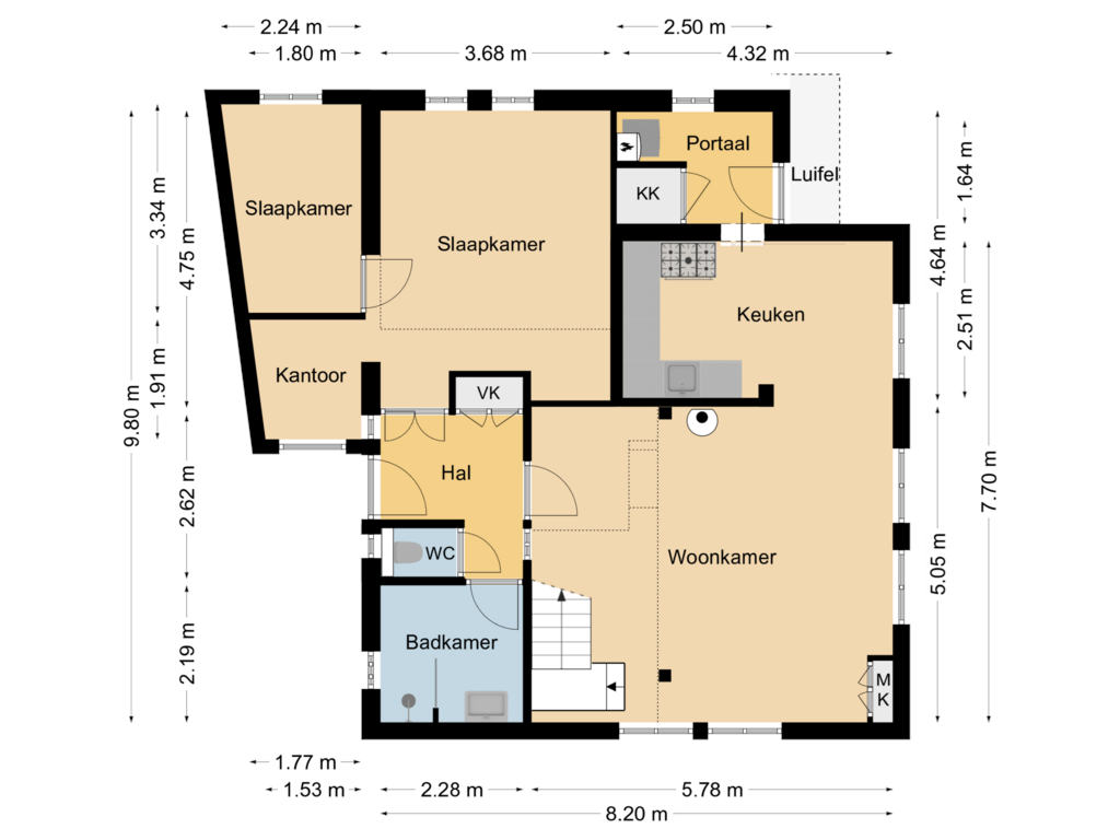 Bekijk plattegrond van Begane Grond van Edisonweg 4