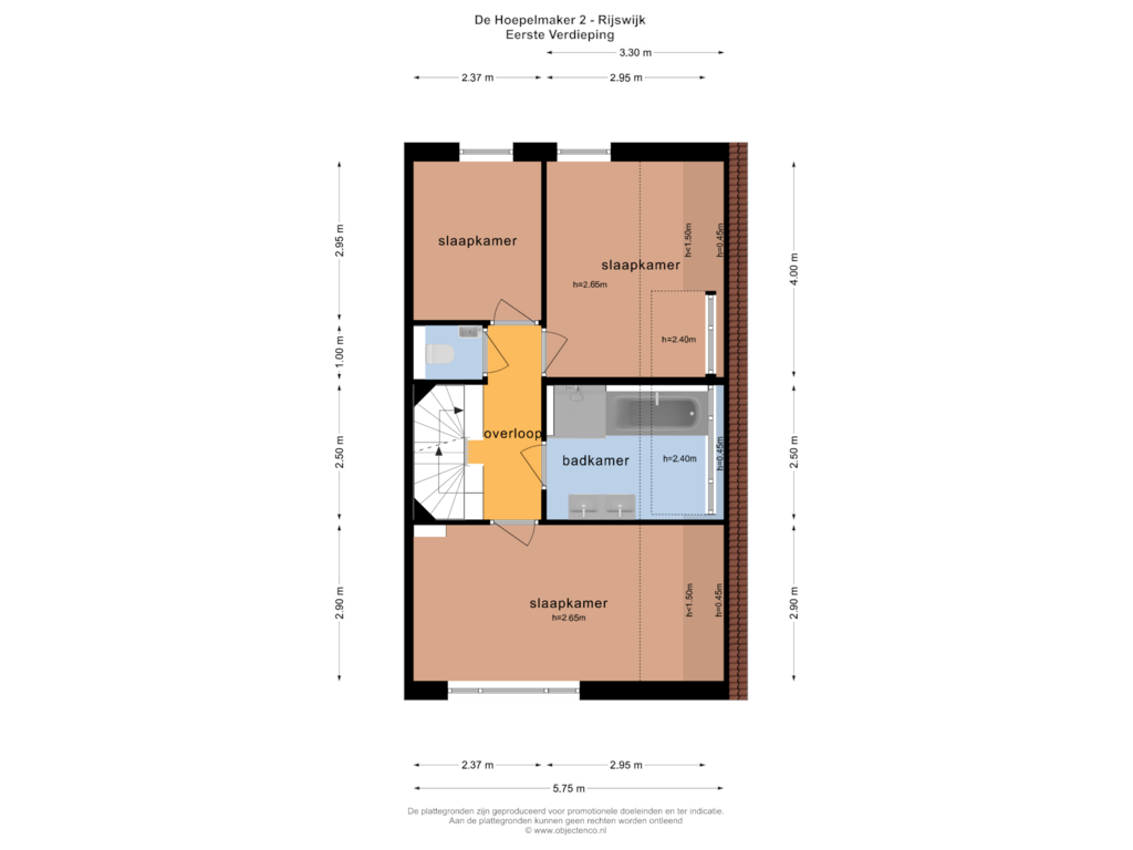 Bekijk plattegrond van EERSTE VERDIEPING van De Hoepelmaker 2