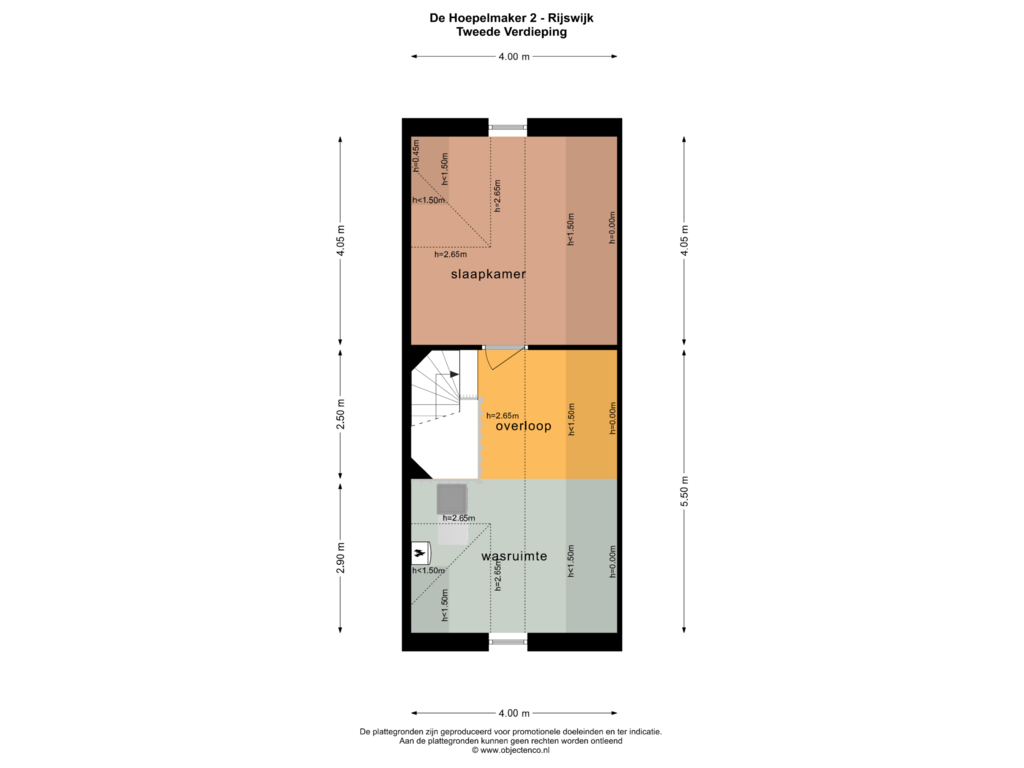 Bekijk plattegrond van TWEEDE VERDIEPING van De Hoepelmaker 2