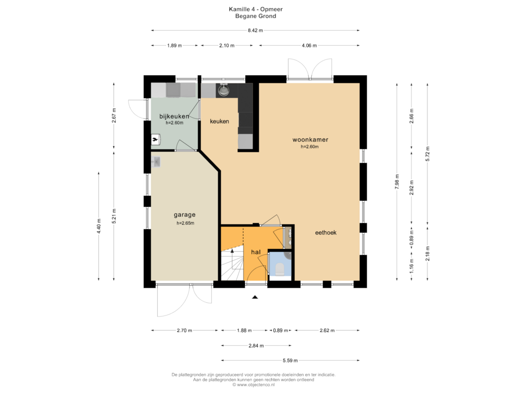 View floorplan of BEGANE GROND of Kamille 4