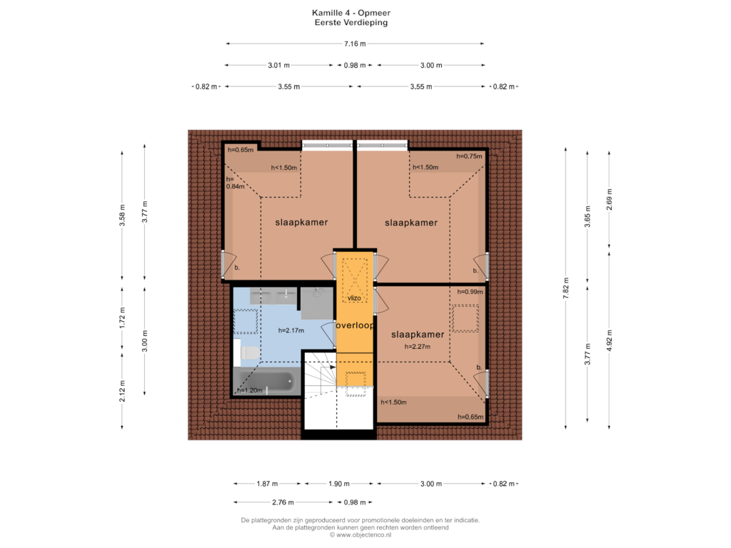 View floorplan of EERSTE VERDIEPING of Kamille 4