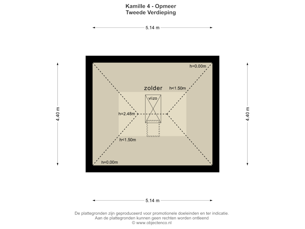 View floorplan of TWEEDE VERDIEPING of Kamille 4