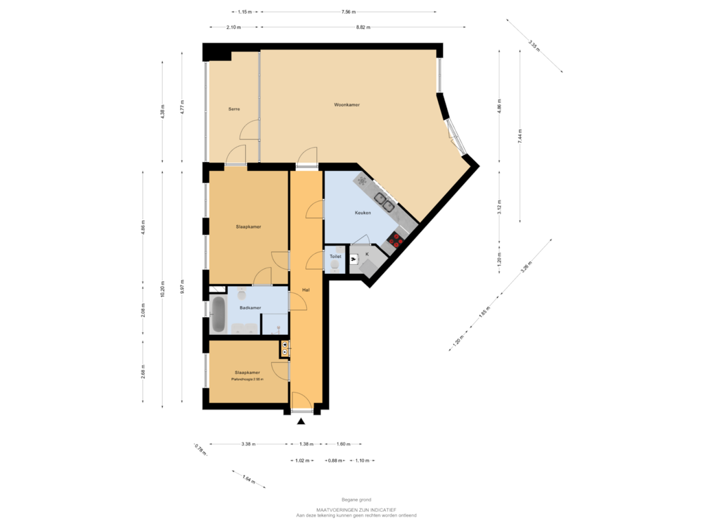 Bekijk plattegrond van Begane grond van Buiten Walevest 91