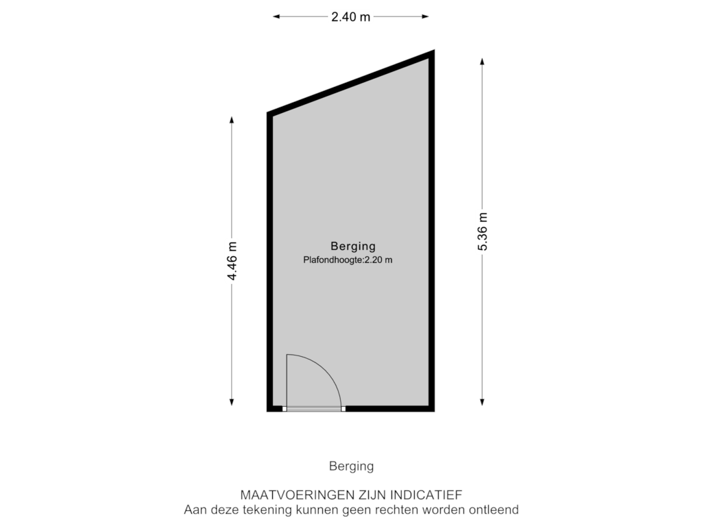 Bekijk plattegrond van Berging van Buiten Walevest 91