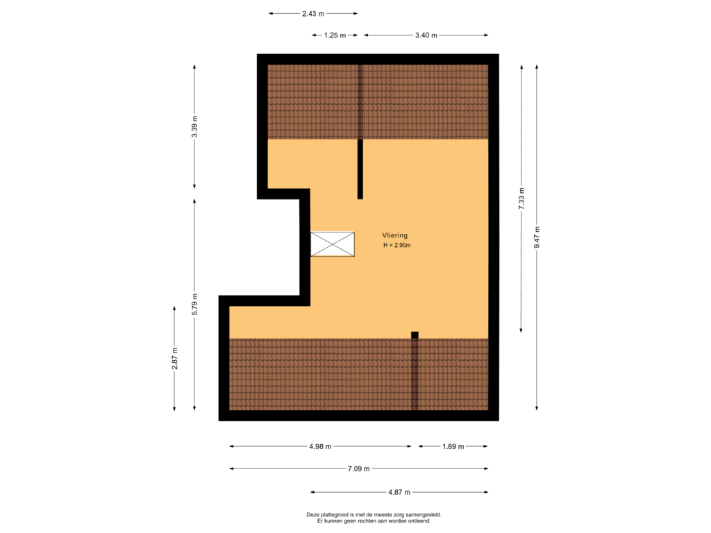 Bekijk plattegrond van Vliering van Bernardus Gewinstraat 36-D