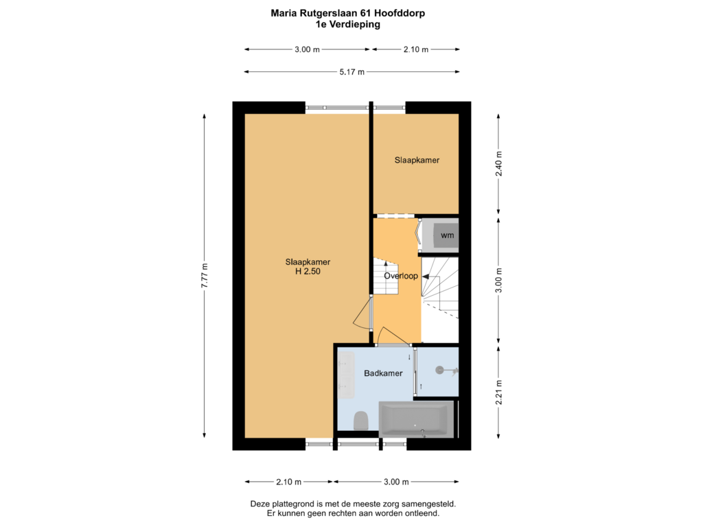 Bekijk plattegrond van 1e Verdieping van Maria Rutgerslaan 61