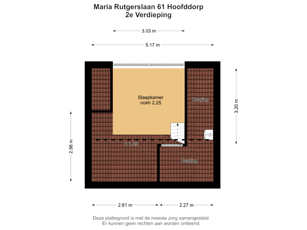 Bekijk plattegrond van 2e Verdieping van Maria Rutgerslaan 61