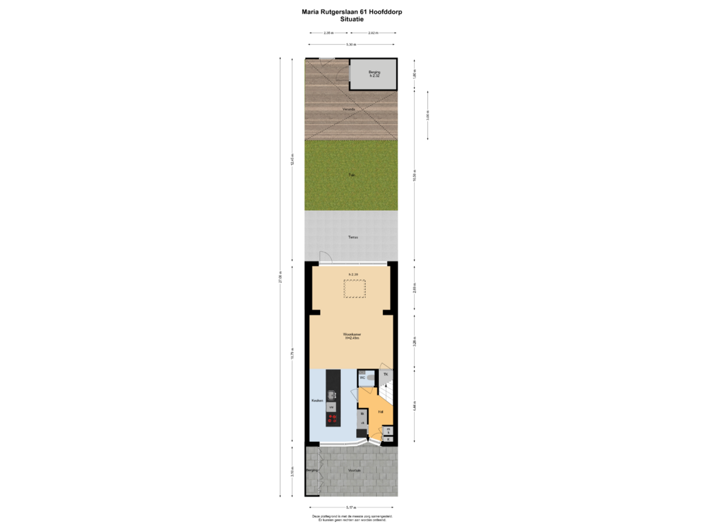 Bekijk plattegrond van Situatie van Maria Rutgerslaan 61