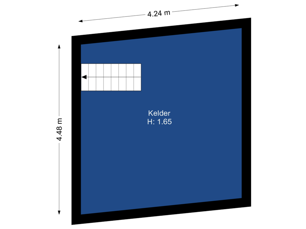 Bekijk plattegrond van Kelder van Buitenveer 22