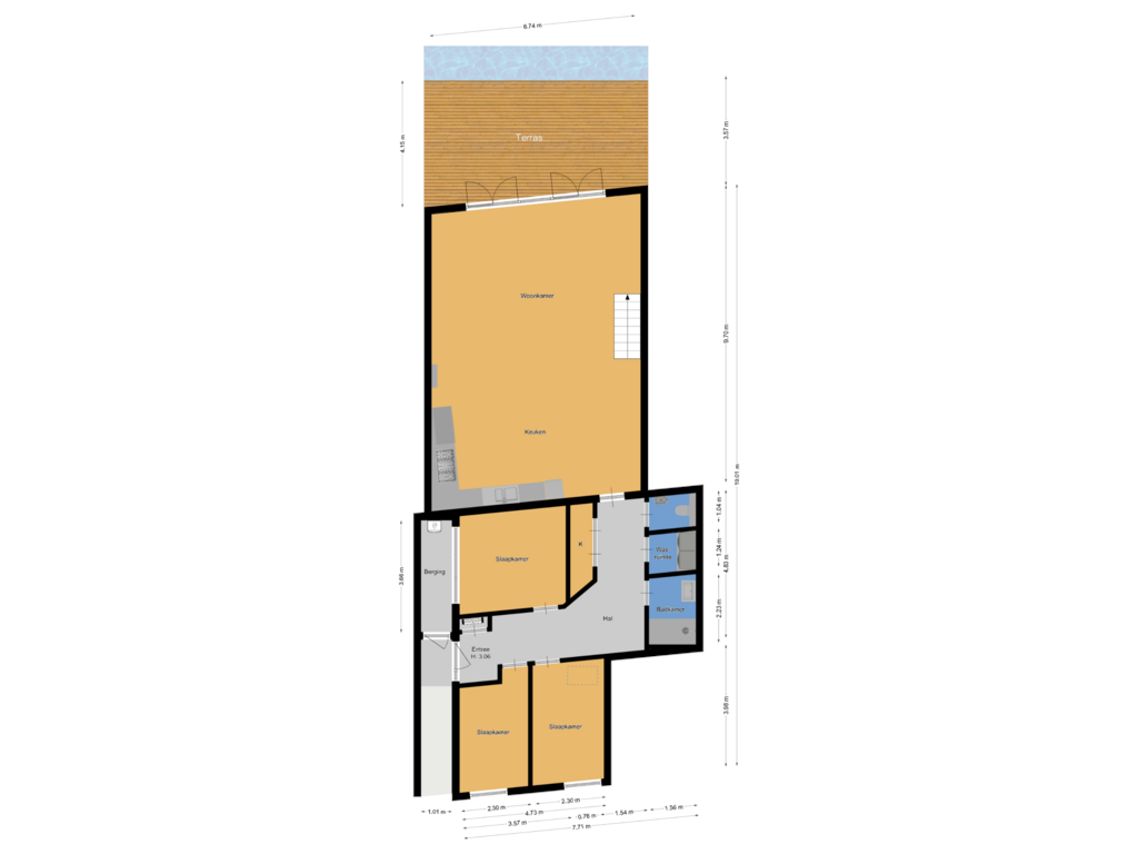 Bekijk plattegrond van Begane grond van Buitenveer 22