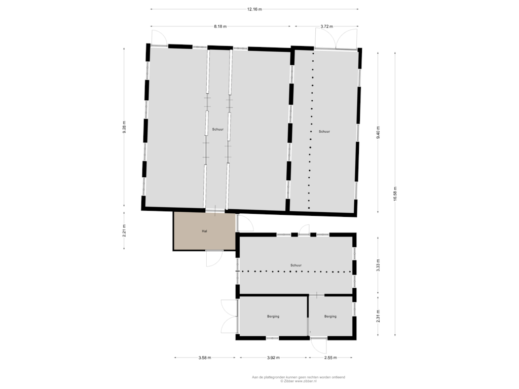 Bekijk plattegrond van Schuur van Schuivenoordseweg 3