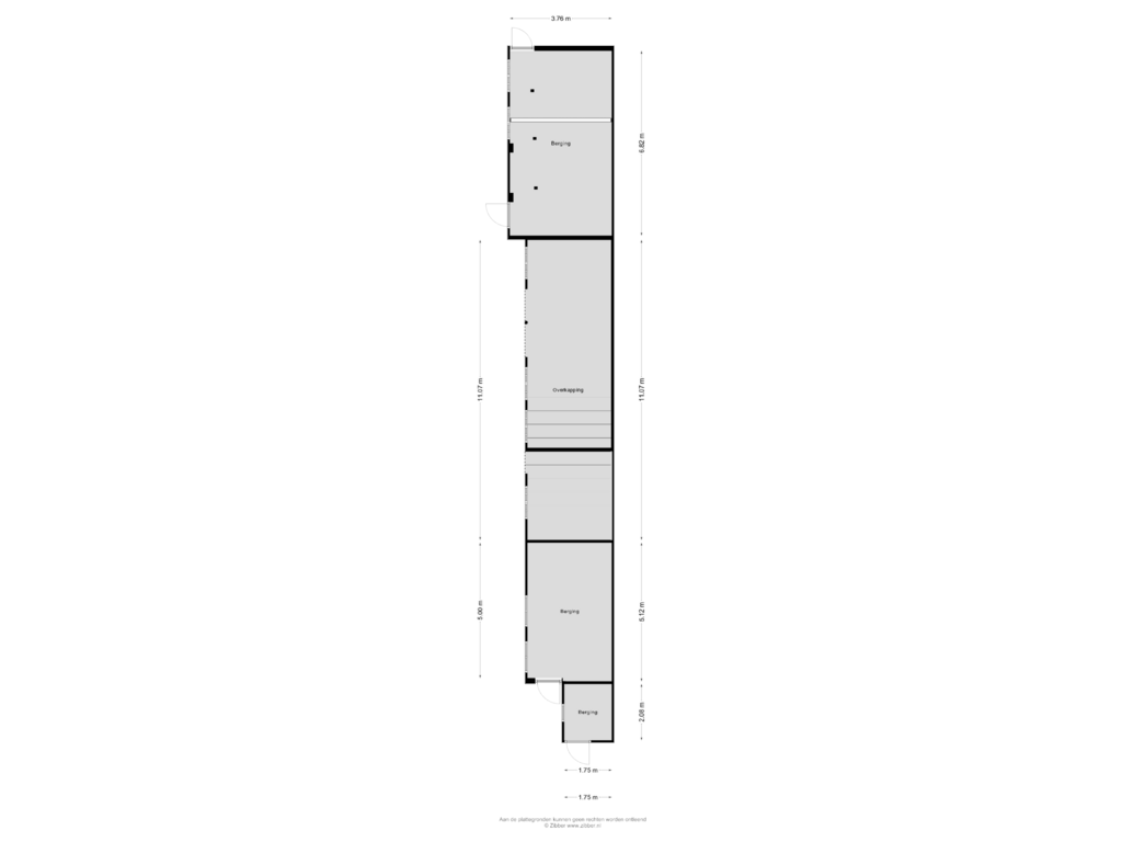 Bekijk plattegrond van Berging van Schuivenoordseweg 3