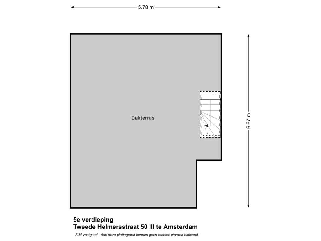 Bekijk plattegrond van 5e verdieping van Tweede Helmersstraat 50-3