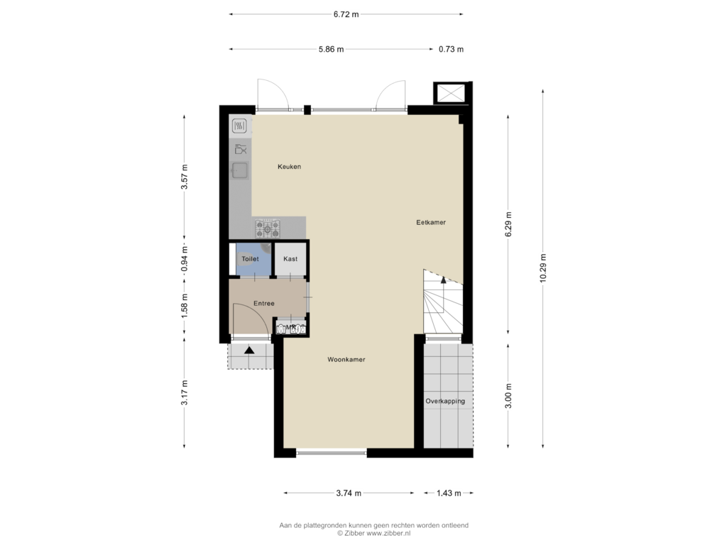 Bekijk plattegrond van Begane grond van Sint Catharinaplantsoen 16