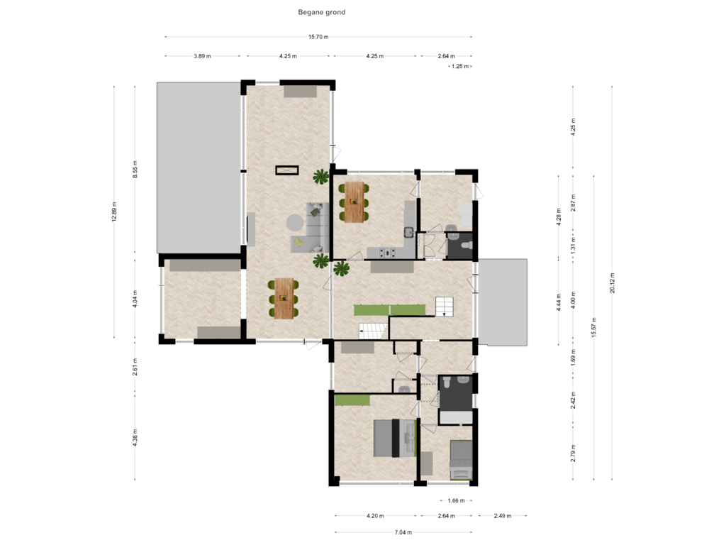 Bekijk plattegrond van Begane grond van Weidebloemstraat 24