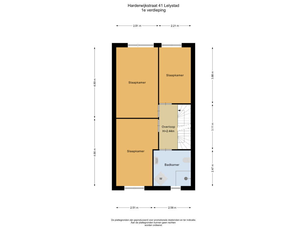 Bekijk plattegrond van 1e verdieping van Harderwijkstraat 41