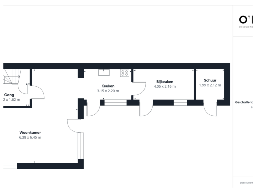 Bekijk plattegrond van Begane grond van Oosterscheldestraat 124