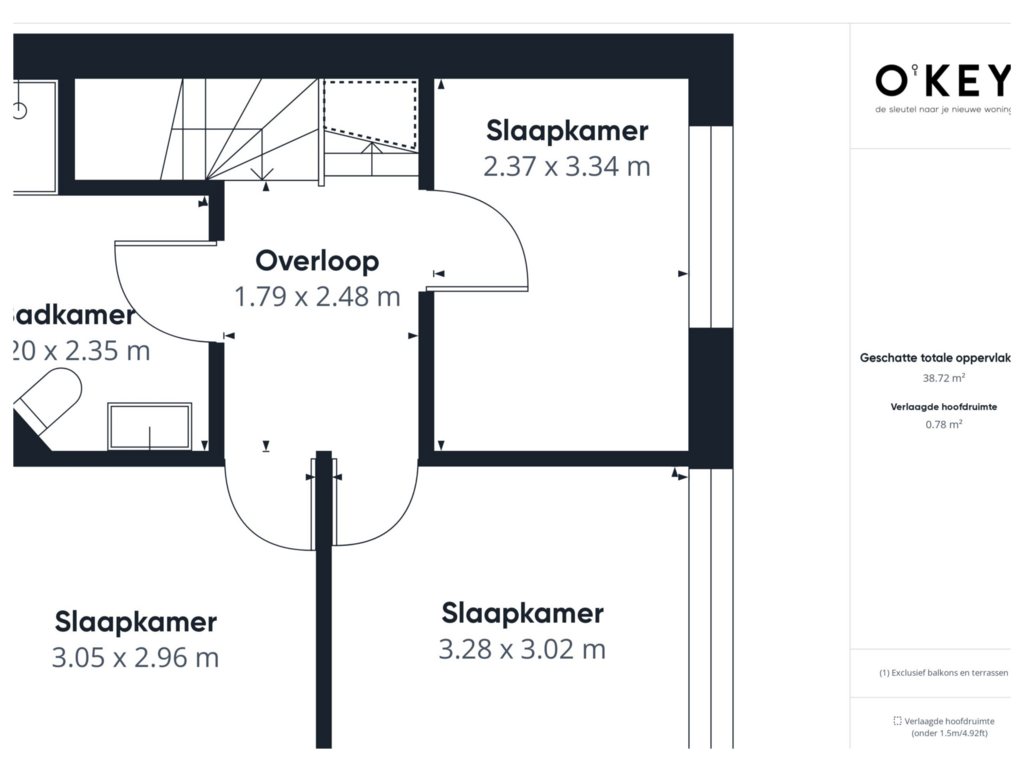 Bekijk plattegrond van 1e verdieping van Oosterscheldestraat 124