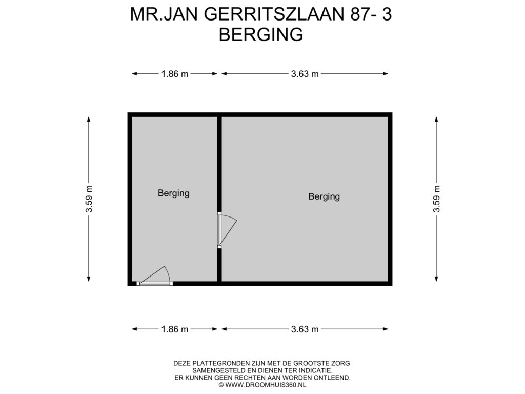 View floorplan of Berging of Mr. Jan Gerritszlaan 87-III