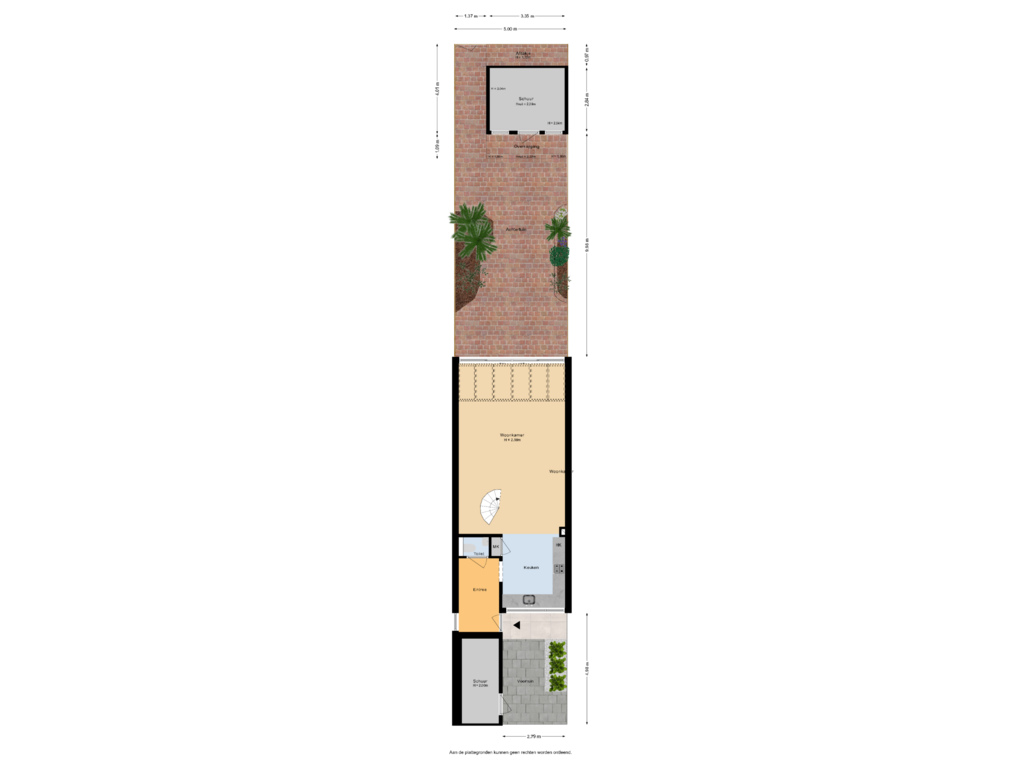 Bekijk plattegrond van Situatie van Smallandstraat 21